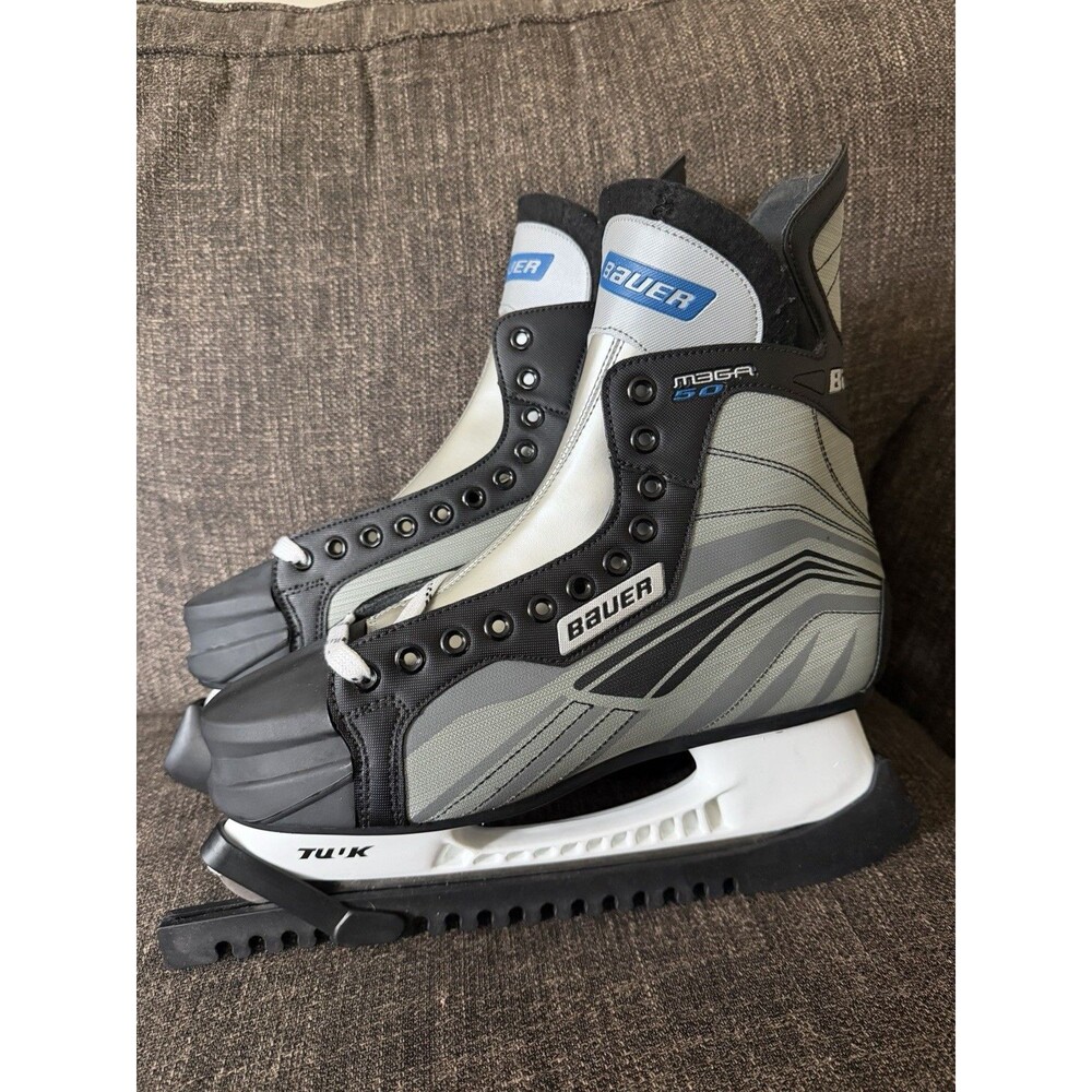 Bauer Mega 50 Hockey Ice Skates Size 11R TUUK Holders Vintage New Old Stock